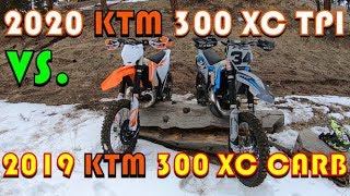 2020 KTM 300 XC TPI VS 2019 KTM 300 XC CARB BIKE [upl. by Demahom852]