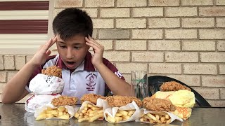 ASMR KFC  MCDONALDS MUKBANG  eating sounds  bloopers read des [upl. by Asum]