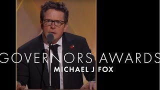 Michael J Fox Receives the Jean Hersholt Humanitarian Award  13th Governors Awards [upl. by Lindeberg]