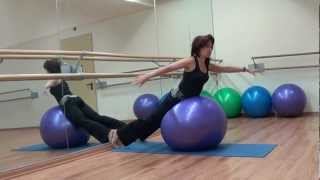 Упражнения для спины с мячом Exercises for the back with the ball [upl. by Novyert318]