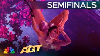 Kelsey Jane Delivers IMPRESSIVE Aerial To quotGravityquot by Sara Bareilles  Semifinals  AGT 2024 [upl. by Akalam]