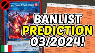 ITA Ban List Prediction Aprile 2024 • YuGiOh TCG [upl. by Halehs510]