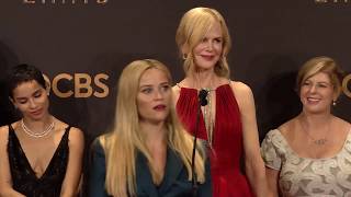 Emmy Awards Big Little Lies Cast Backstage Interview 2017  ScreenSlam [upl. by Aciruam]