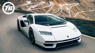 FIRST DRIVE Lamborghini Countach  £22m Reborn Supercar Tested On The Stelvio Pass  Top Gear [upl. by Rooney]