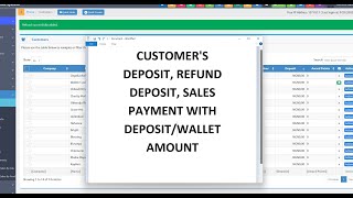 Customers Deposit Refund Deposit and Sales Payment with DepositWallet Amount [upl. by Adabel]