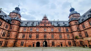 Johannisburg Castle  Aschaffenburg  Germany  4k Drone Footage [upl. by Ynnav199]