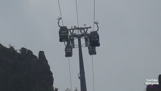 Deutschland Harz Bodetal von Thale mit der Seilbahn zum Hexentanzplatz [upl. by Esidarap554]