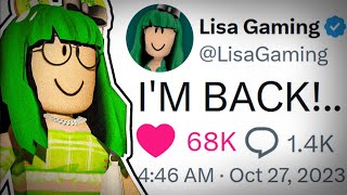 The Worst Roblox YouTuber IS BACK Lisa Gaming Roblox [upl. by Lime]