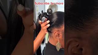 How To Sleek High Braided Ponytails🙇 No Sewin Double Ponytail Slay On Natural Hair elfinhair [upl. by Acsicnarf]