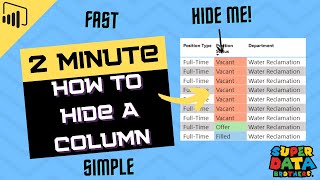 Hide Columns in Power BI  Power BI Tricks amp Tutorials [upl. by Thorpe59]