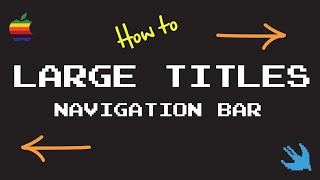 How to enable and style large titles in your navigation bar [upl. by Guntar]