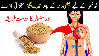 Benefits Of Fenugreek  seeds For Women Methi Dana Ke Fayde  Info Lab [upl. by Threlkeld]