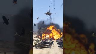 Israeli fighter jet F15 eagle quick dropped cluster missiles on Irani navy base  Gta5 [upl. by Roz]