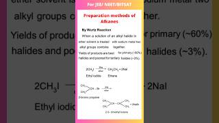 Preparation methods of alkanes  wurtz reaction [upl. by Yorel]