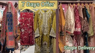 Pakistani Readymade Heavy Partywear Suits 7 Days Offer Single Delivery hyderabadshopping [upl. by Amlev525]