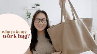 Whats In My Work Bag  Cuyana Easy Tote [upl. by Kawasaki396]