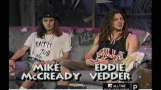 Pearl Jam on Headbangers Ball  1991 [upl. by Adnauqaj310]