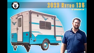 2023 Retro 135 Aqua Travel Trailer Walkthrough Tour [upl. by Wehtta]