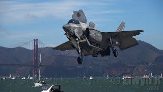 F35B Lightning Takes Flight Soaring Over Golden Gate for Fleet Week 2024 [upl. by Mauchi]