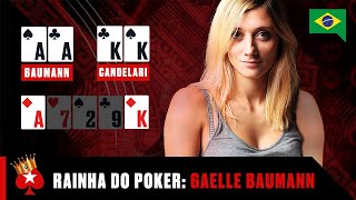 A MELHOR POKERFACE FEMININA  Gaëlle Baumann ♠️ Rainhas do Poker ♠️ PokerStars Brasil [upl. by Valora]