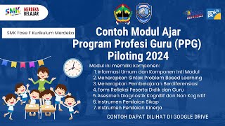 Contoh Modul Ajar Uji Kinerja PPG UKPPG Piloting 2024 Ukin PPG Bagi Guru Tertentu 2024  Model PBL [upl. by Kcirderf411]