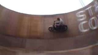 WALL OF DEATH homemade the SCOOTER did it amazing [upl. by Adnyl190]