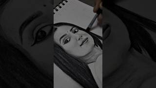 Draw with Tithi Dutta ❤️✨️ tithiduttasd shorts tranding drawportrait pencilsketch [upl. by Buderus]