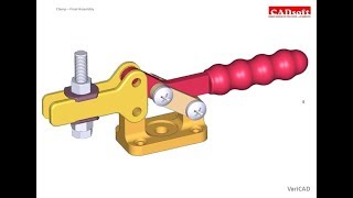 VariCAD 2018 Assemblies  Clamp  Final Assembly [upl. by Loralie]