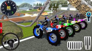 ATV Motorbike Race On Highway Gameplay Video For Us  Motor Crossing Bike Big Stunts Android Game [upl. by Arraes18]