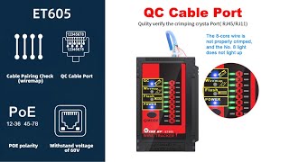 ET605 Network Tool AllinOne Cable Tester Crimper PoE Tester for Efficient Line Install Repair [upl. by Oiramad]