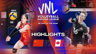 🇨🇳 CHN vs 🇨🇦 CAN  Highlights Week 2  Womens VNL 2023 [upl. by Onavlis]