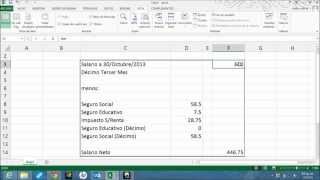calculo del sueldo neto de un empleado [upl. by Arleen]