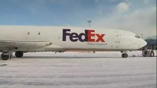 Fedex Plane Lands at Merrill Field in Anchorage Alaska [upl. by Shelia]