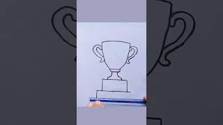 How to draw a trophy  easy drawing sorts ytshorts [upl. by Rodolphe]