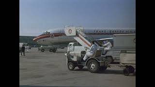 Trans Canada Airlines DC8 Taking off and Landing at Montreal–Dorval Intl Airport YUL 1960s [upl. by Edmanda62]