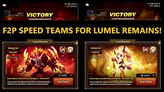 quotF2Pquot GUIDE TO LUMEL REMAINS 1 MINUTE SPEED TEAMS FOR MARTIAL CAT AND WEREWOLF 2A  SUMMONERS WAR [upl. by Yarrum]