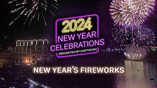 EarthCam New Years 2024  Firework Celebrations From Around the World [upl. by Bride]