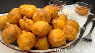 BUÑUELOS DE BACALAO MIRA QUE ESPONJOSO QUEDAN [upl. by Kerrill]