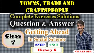 Class 7 History Chapter 6 Towns Trade and Craftspeople Question Answer  Getting Ahead in Social Sci [upl. by Modeste]