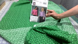 cutting out Butterick B5967 [upl. by Ellecram]