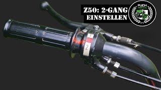 Z50 Handschaltung einstellen Puch Mopeds [upl. by Nylirret927]