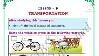 Transportation Class 1 EVS full lesson explanation and textbook activities [upl. by Zohara]