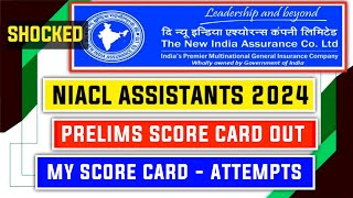 My NIACL Assistant 2024 Prelims Score Card  Cut Off Out [upl. by Euv]