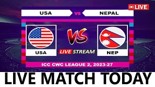 🔴Live Nepal vs USA CWC Match 42 Today 2024  NEP vs USA Match Live Score and Commentory [upl. by Yensehc]