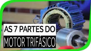 As 7 Partes do Motor Trifásico  Entenda na prática o que é o Motor elétrico trifásico [upl. by Eked]