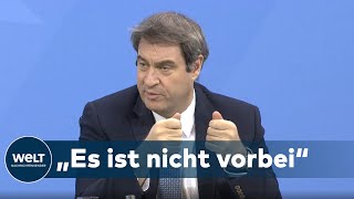 CORONAGIPFEL Söder sieht quotsehr große Schrittequot in Beschlüssen von CoronaGipfel  WELT Dokument [upl. by Tymon]