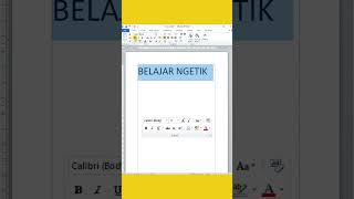 Mengenal fungsi bold italic dan Underline di Microsoft Word belajarngetik belajarmicrosoftword [upl. by Hilel]