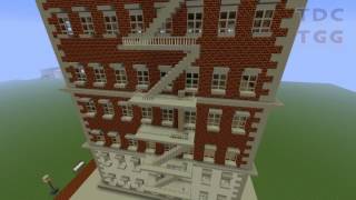 Minecraft  FixIt Felix Jr Apartment Building Replica [upl. by Eignav]