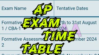 AP sa1 exam time tableAP all exam time table [upl. by Anek]