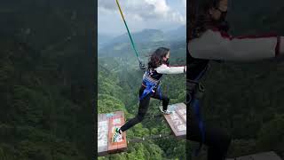 Bungee Jumping With Rope In Beautiful Place The Faceless Monster Likes Bungee Jumping 😂funny [upl. by Asilram]